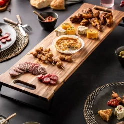 CASA Acacia Lux Tabla Para Servir Negro, Natural Flash Sale