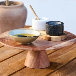 CASA Acacia Soporte Para Pastel Natural Cheap