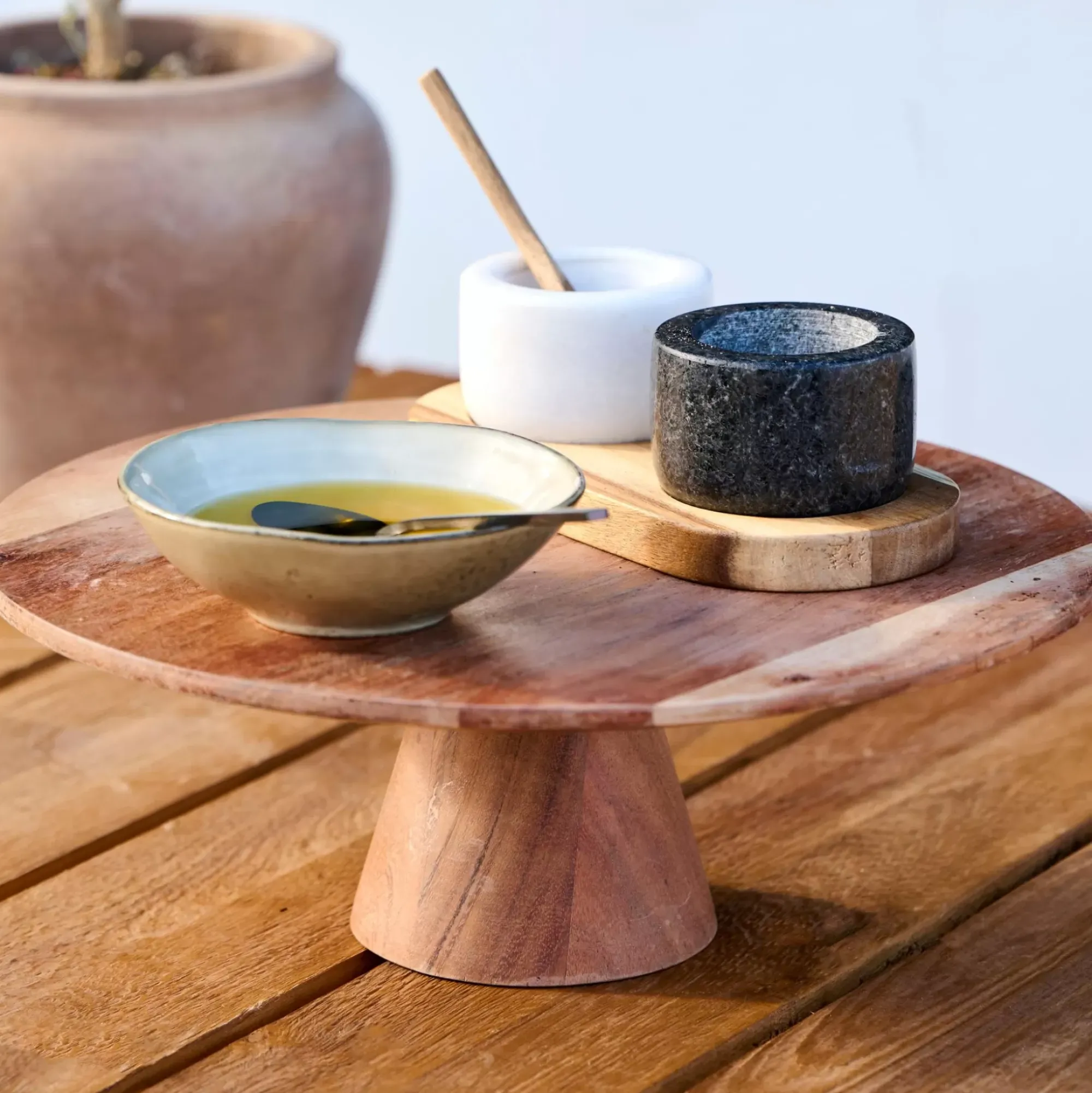 CASA Acacia Soporte Para Pastel Natural Cheap