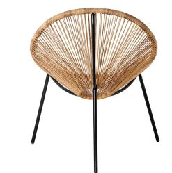 CASA Acapulco Silla Lounge Negro, Natural Flash Sale