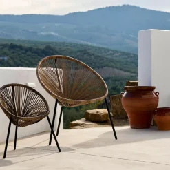 CASA Acapulco Silla Lounge Negro, Natural Flash Sale