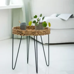 CASA Akela Mesa Auxiliar Negro, Natural Shop