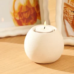 CASA Alba Soporte Para Vela Pequena Blanco Best