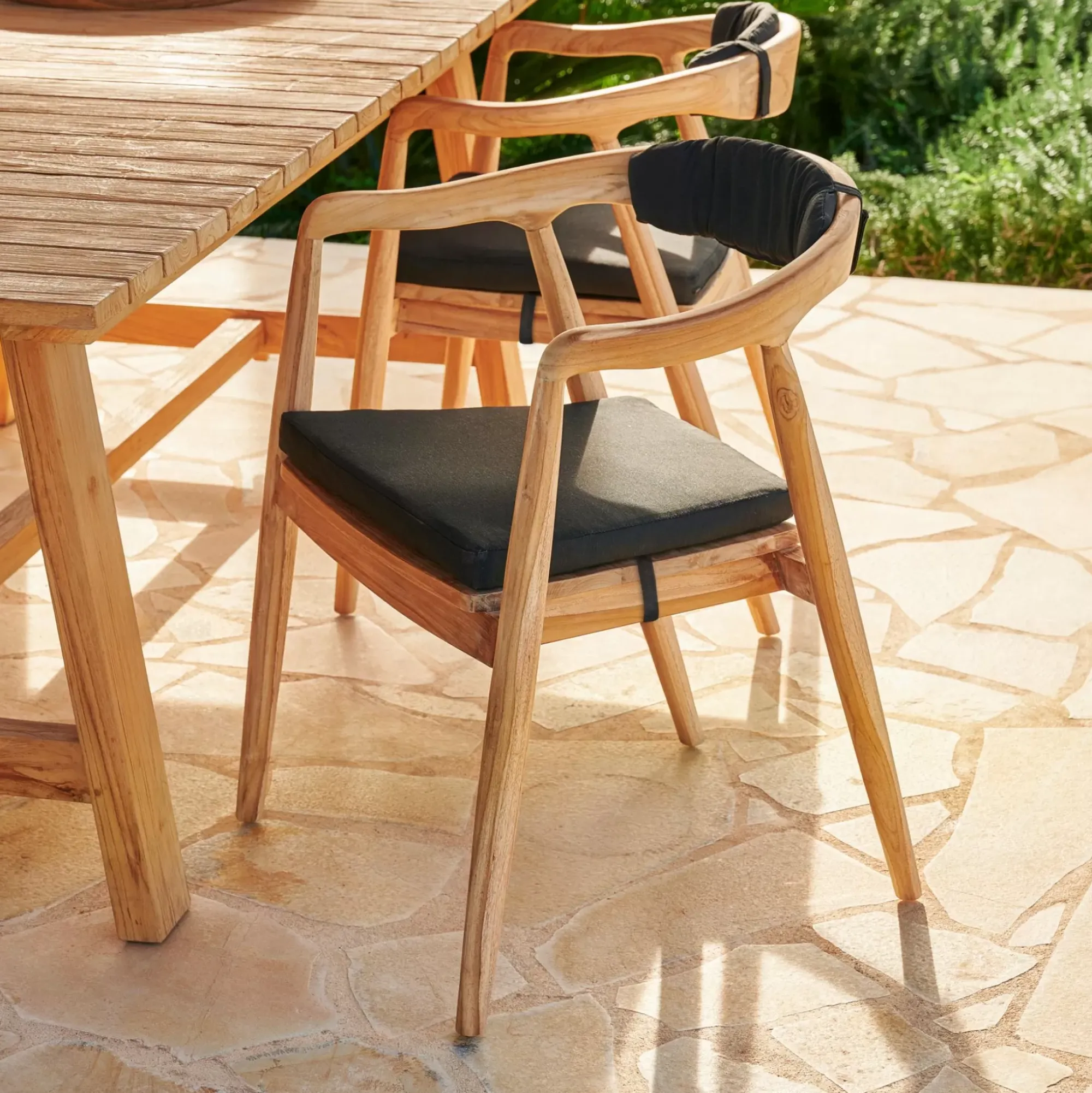 CASA August Cojin De Asiento Negro Cheap