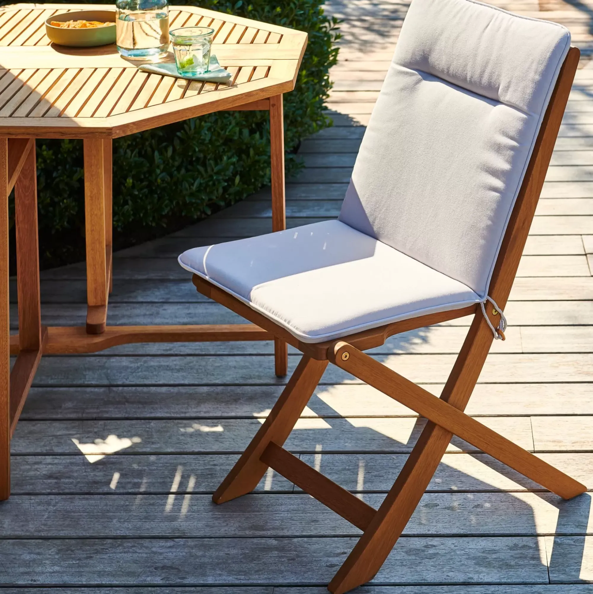 CASA Azur Cojines De Jardín Para Silla Pleg Gris Claro Outlet