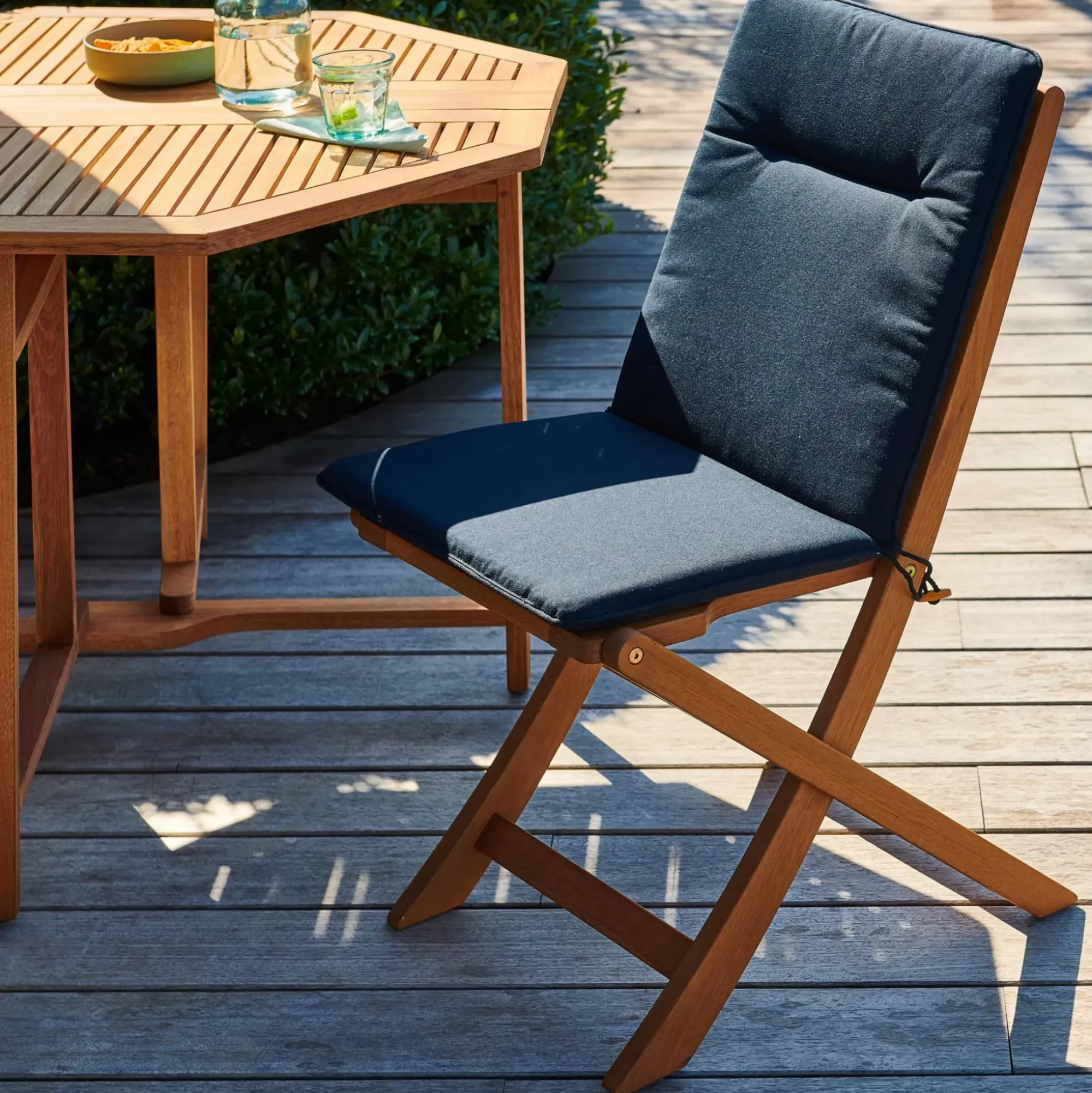 CASA Azur Cojines De Jardín Para Silla Pleg Negro Clearance