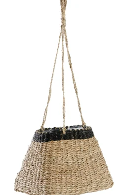 CASA Baku Macetero Colgante Negro, Natural Hot