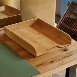 CASA Bamboo Caja Para Cartas Natural Fashion