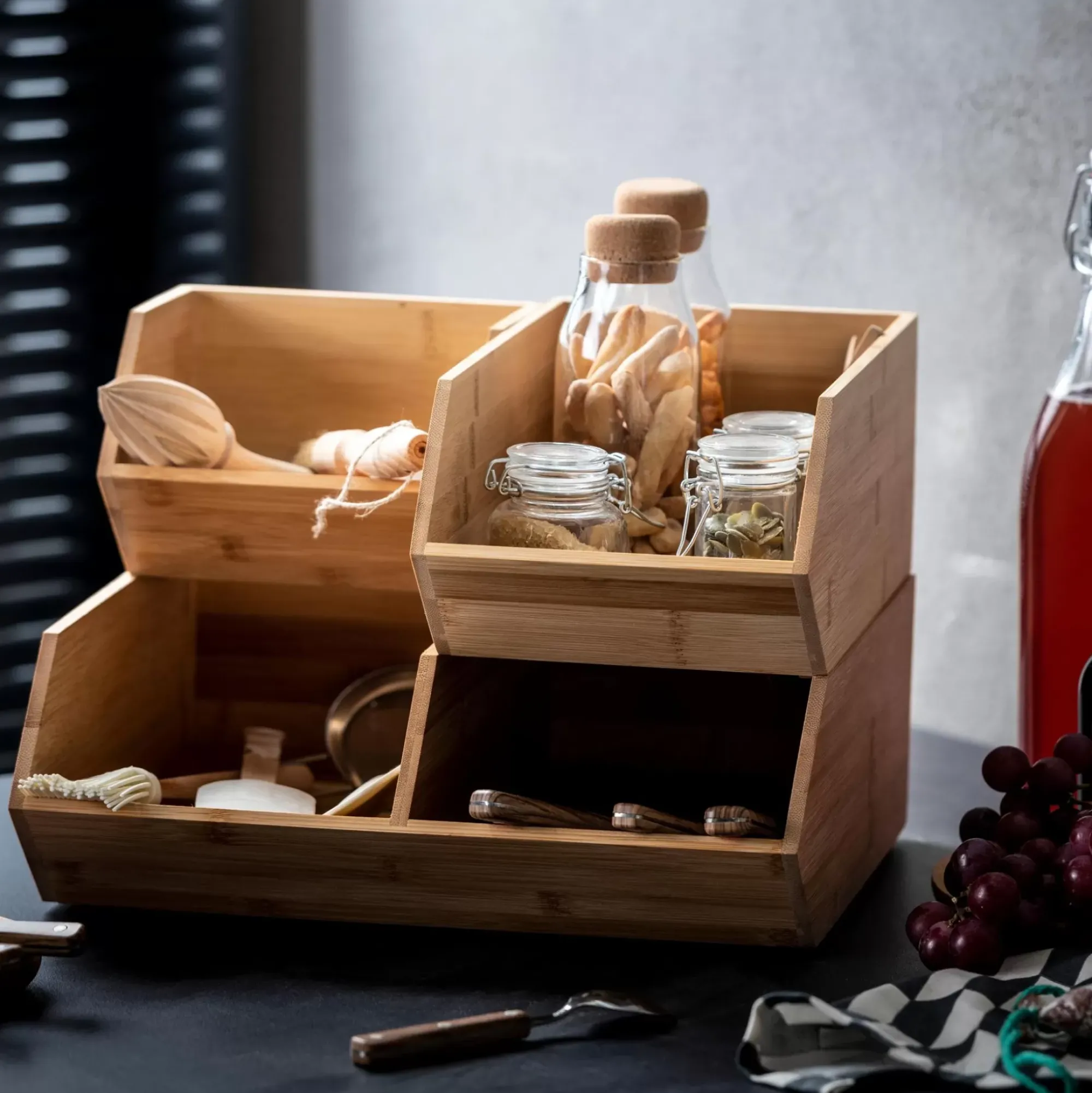 CASA Bamboo Organizador Apilable Natural Shop