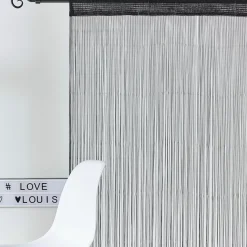 CASA Black Cortina De Flecos Negro Cheap