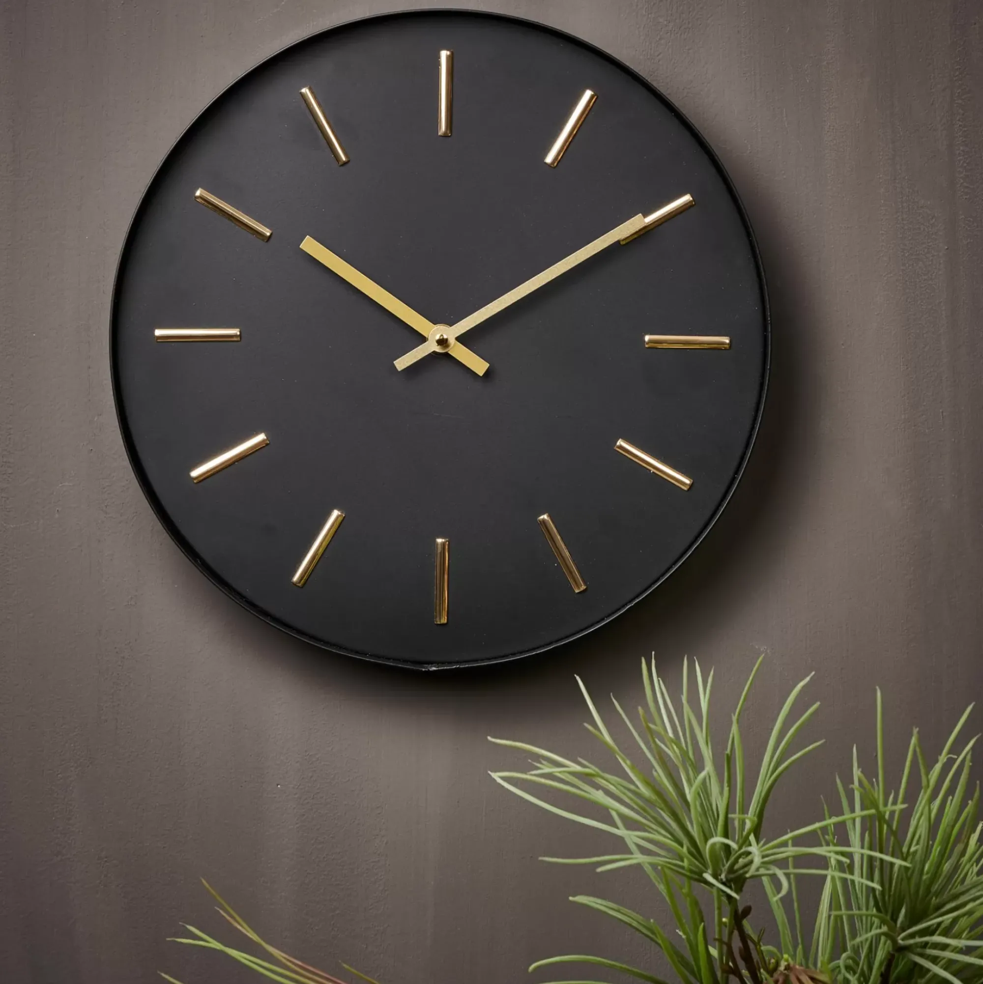CASA Black Reloj De Pared Negro Discount