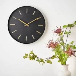 CASA Black Reloj De Pared Negro Discount