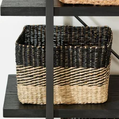 CASA Bobo Cesta Negro, Natural Discount