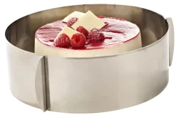 CASA Caramella Molde Anillo Tarta Ajustable Plateado Sale