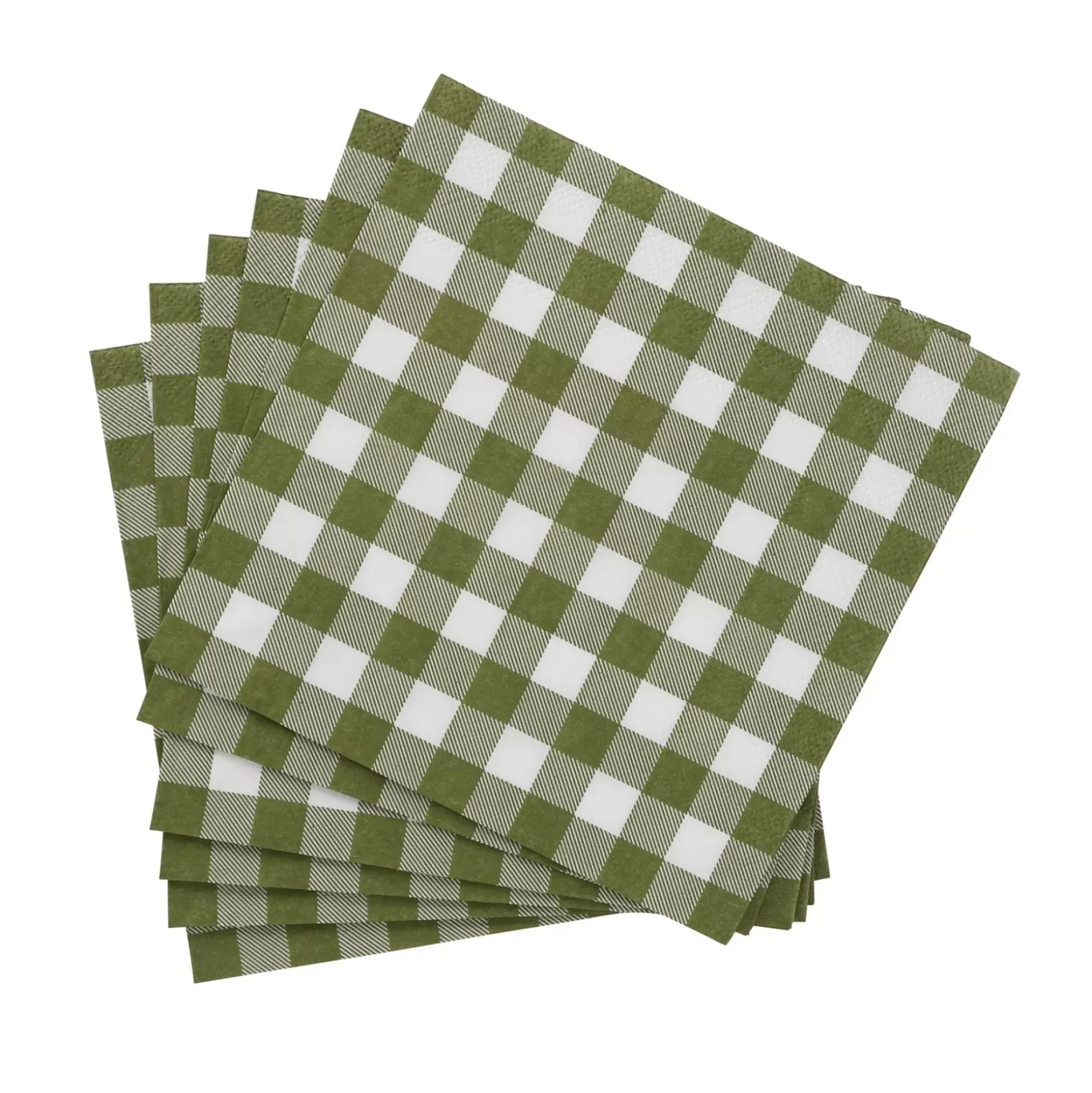 CASA Check Green Paquete De 20 Servilletas Verde Best
