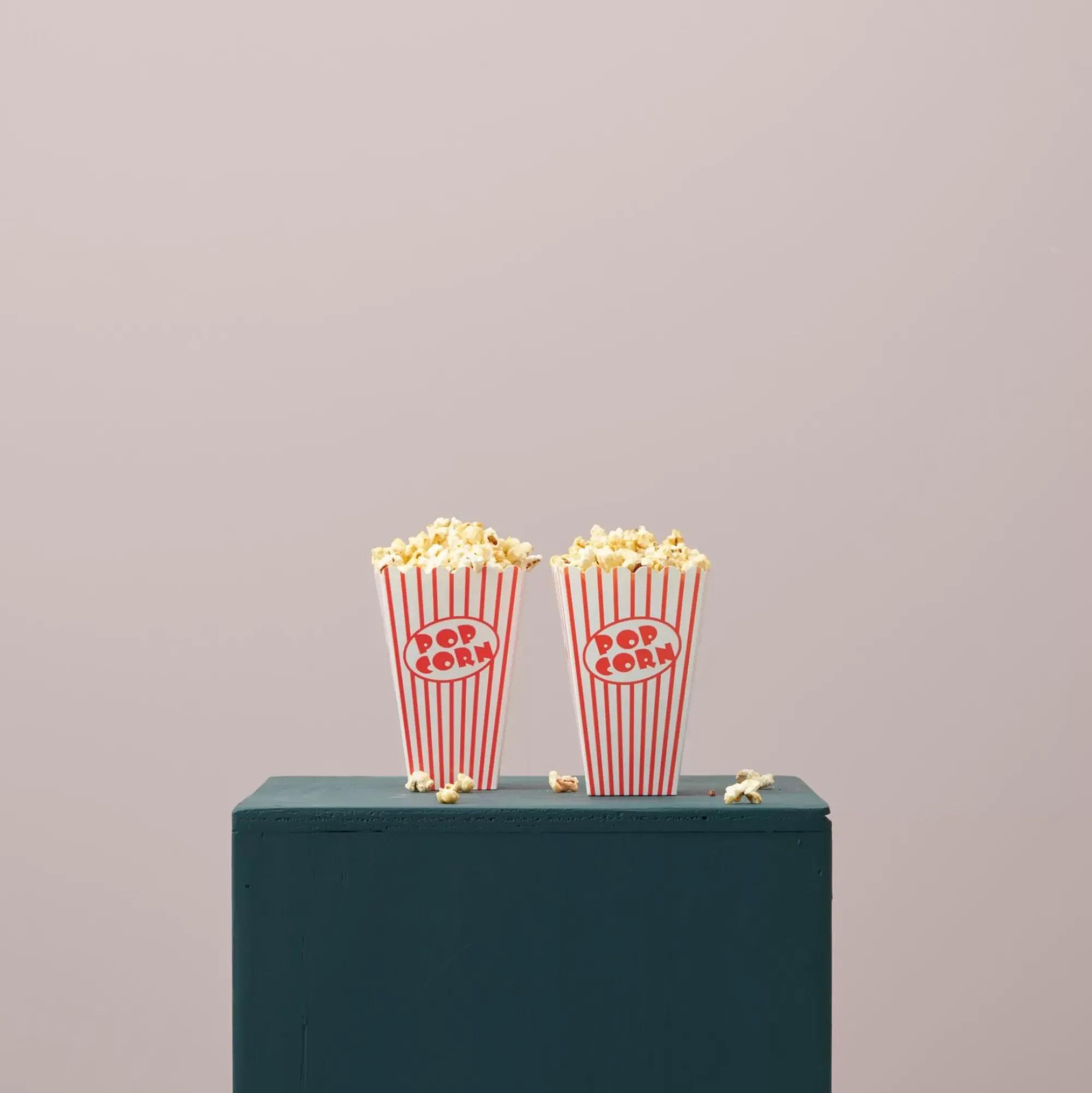 CASA Cinema Vaso De Palomitas Juego De 8 Blanco, Rojo Fashion