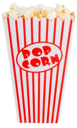 CASA Cinema Vaso De Palomitas Juego De 8 Blanco, Rojo Cheap