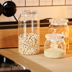 CASA Crystal Tarro De Cocina Con Tapa Transparente Cheap