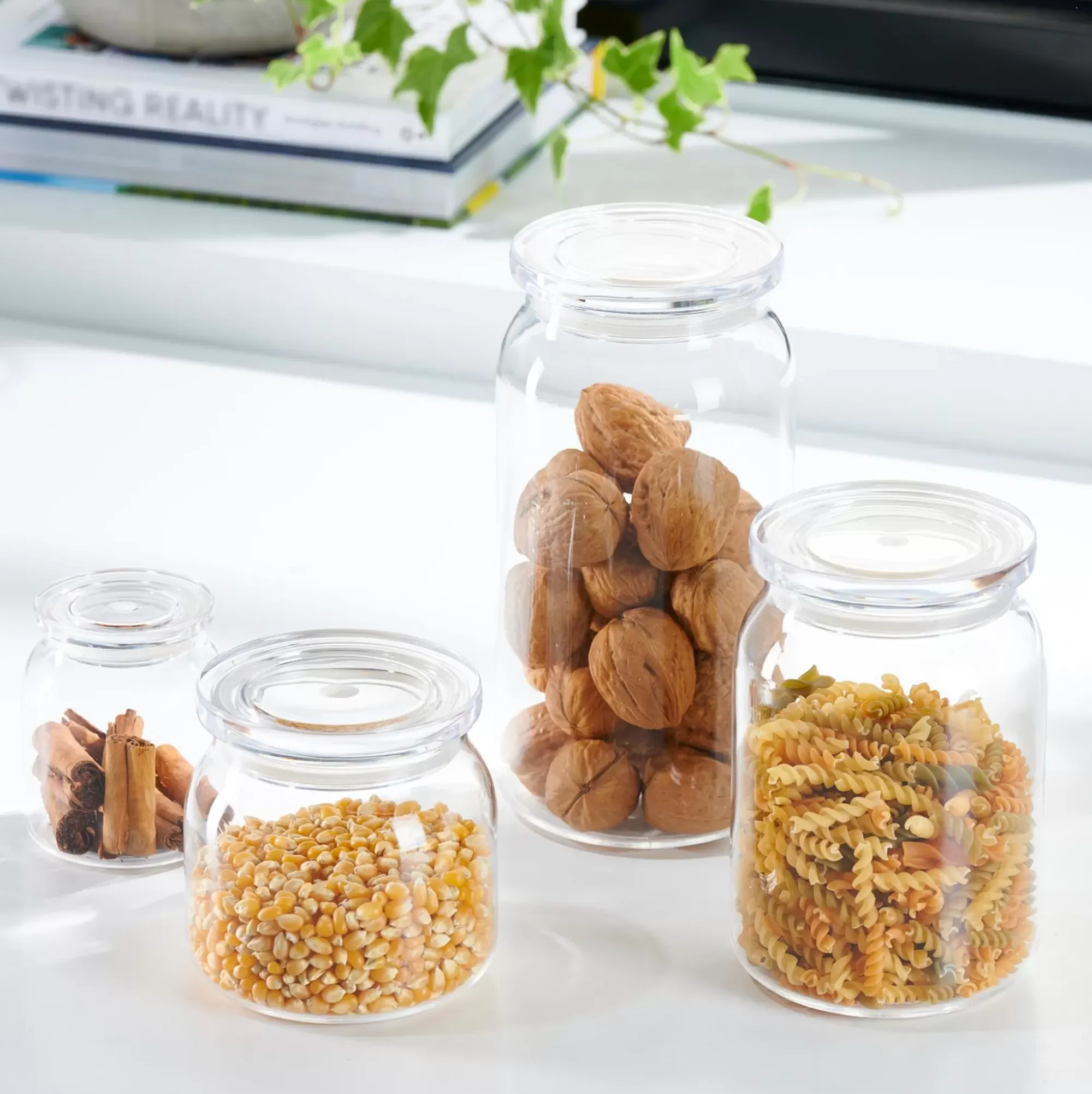 CASA Crystal Tarro De Cocina Con Tapa Transparente Store