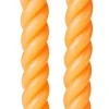 CASA Curl Velas Juego De 2 Ocre New