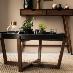 CASA Draco Mesita De Salon Negro, Marron Sale