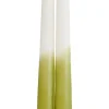 CASA Duo Velas Largas Juego De 2 Verde, Crema, Multicolor New