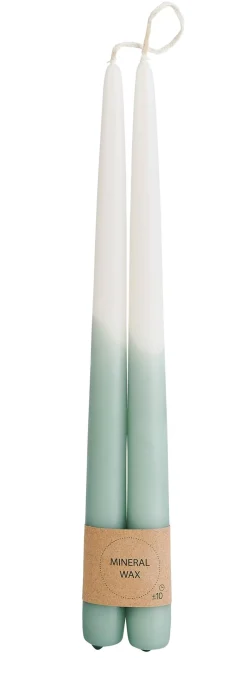 CASA Duo Velas Largas Juego De 2 Crema, Menta, Multicolor Flash Sale