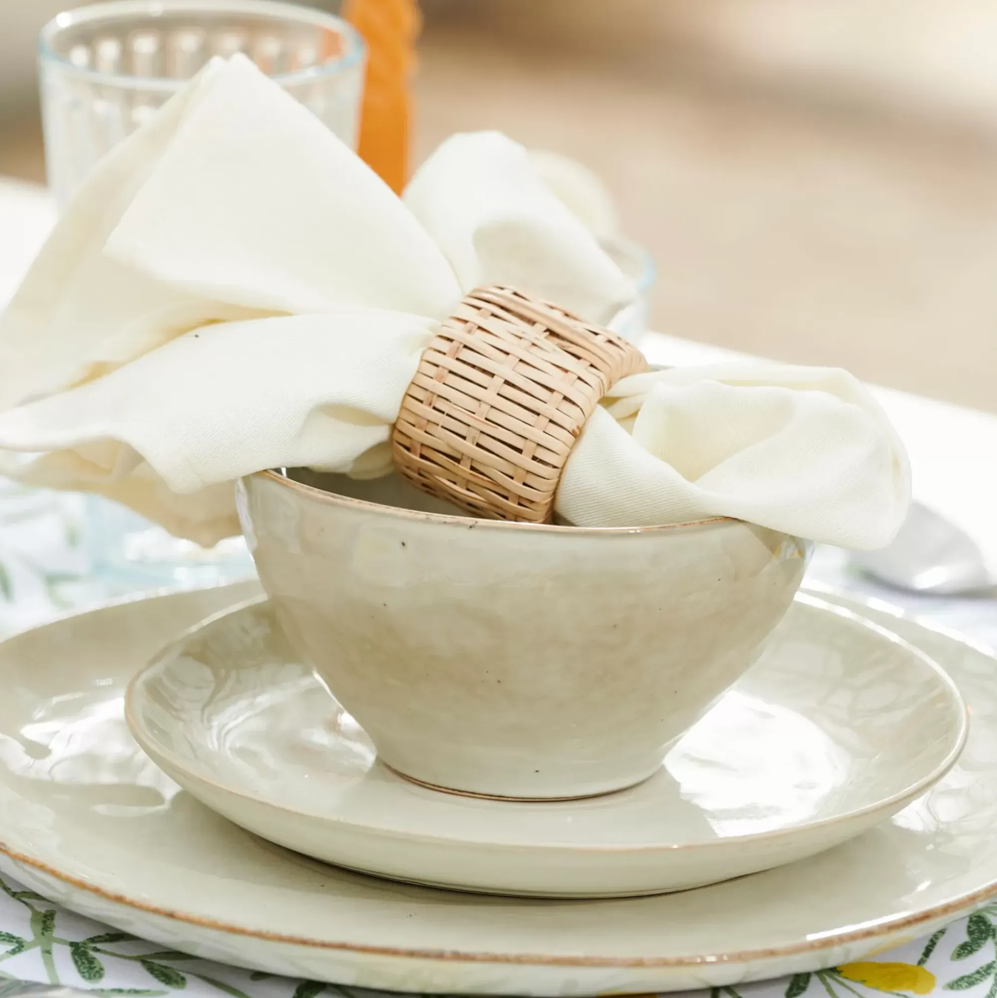 CASA Earth Marl Plato De Postre Crema Outlet