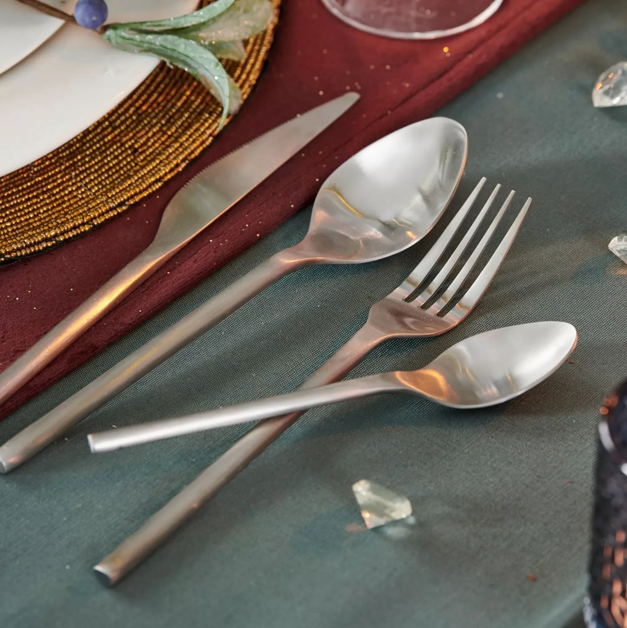 CASA Etna Satin Cubierto De 16 Piezas Plateado Clearance