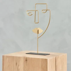 CASA Face Decoracion Con Pie Dorado Clearance