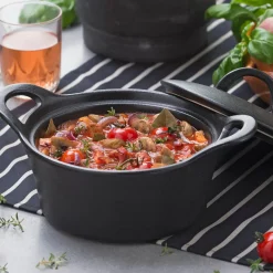 CASA Fero Cazuela Para Horno Con Tapa Negro New