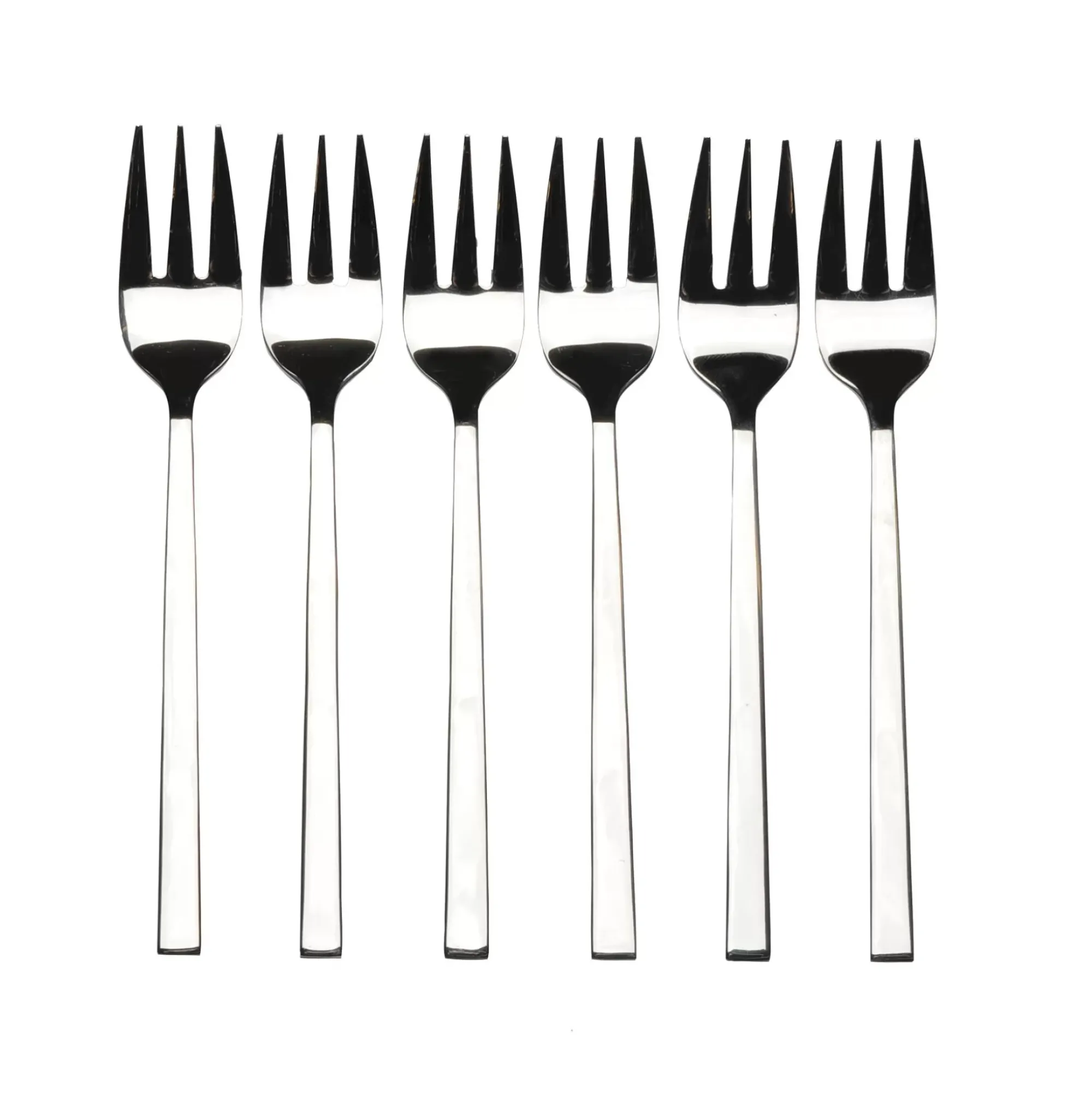 CASA Fine Tenedores Reposteria Juego De 6 Plateado New