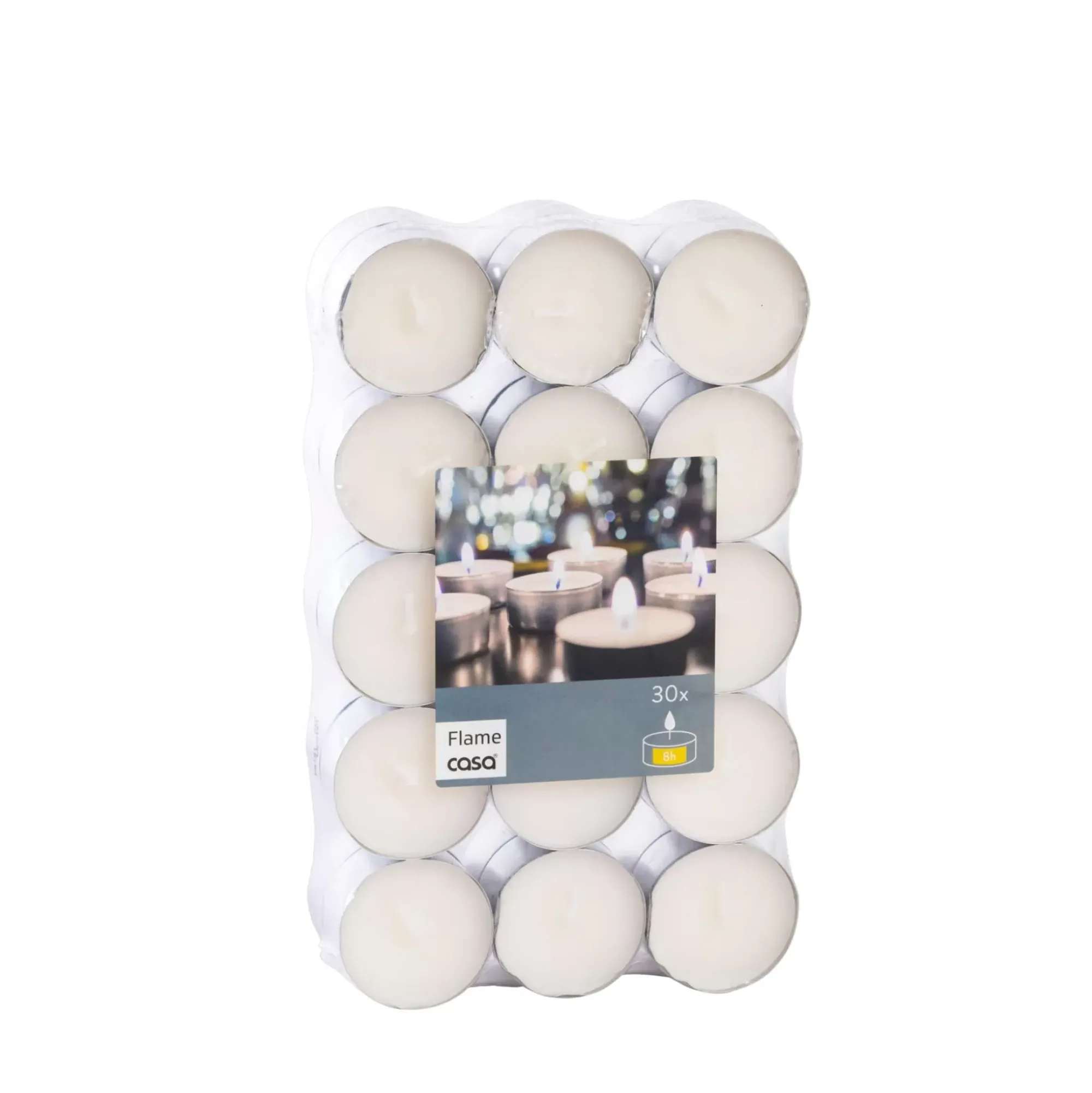 CASA Flame Velas Pequenas Juego De 30 Blanco Hot
