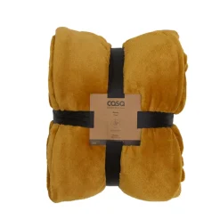CASA Flanella Manta Amarillo Oscuro Sale