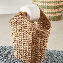 CASA Flores Soporte Rollos Wc Revistero Natural Cheap