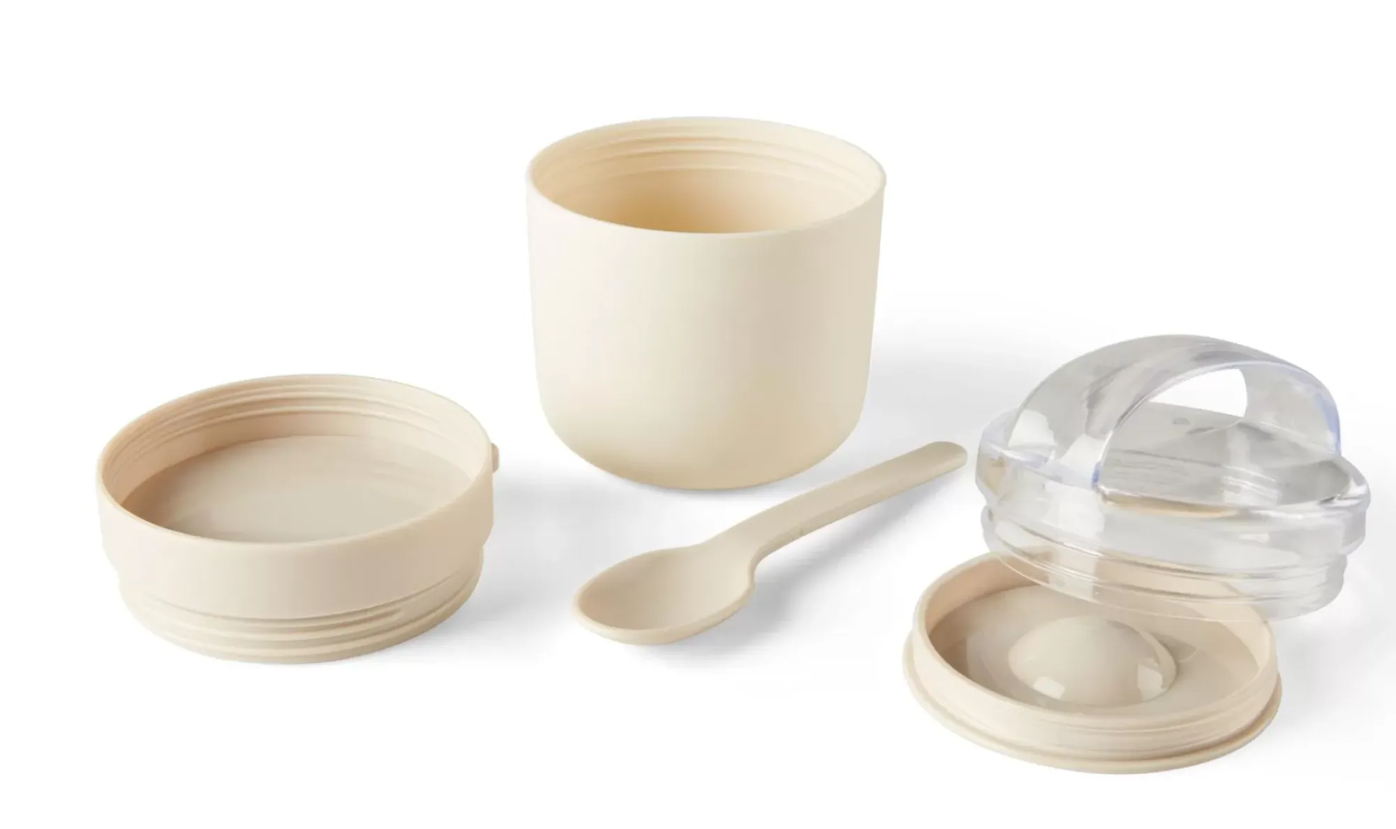 CASA Freshmood Tarro De Desayuno Con Cuchara Blanco, Marron, Verde Clearance