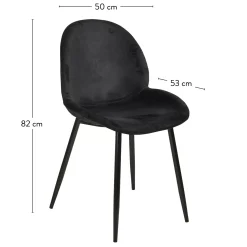 CASA Freyo Silla De Comedor Negro Store