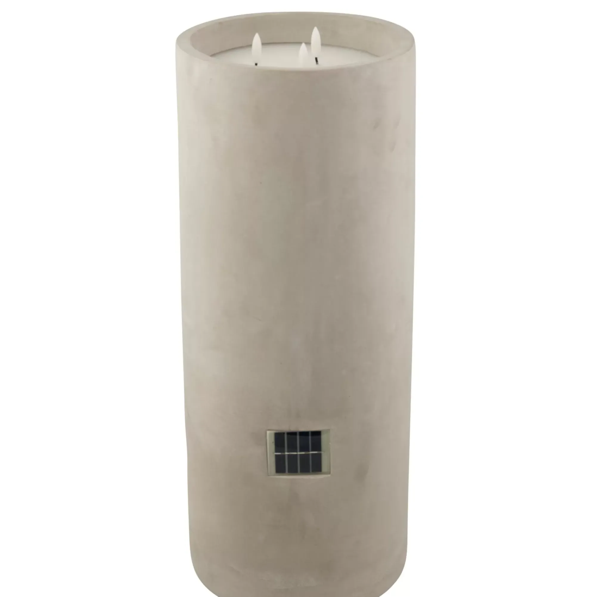 CASA Fuego Vela Led Solar Gris Claro Fashion