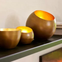 CASA Gimini Soporte Para Vela Pequena Cobrizo Fashion