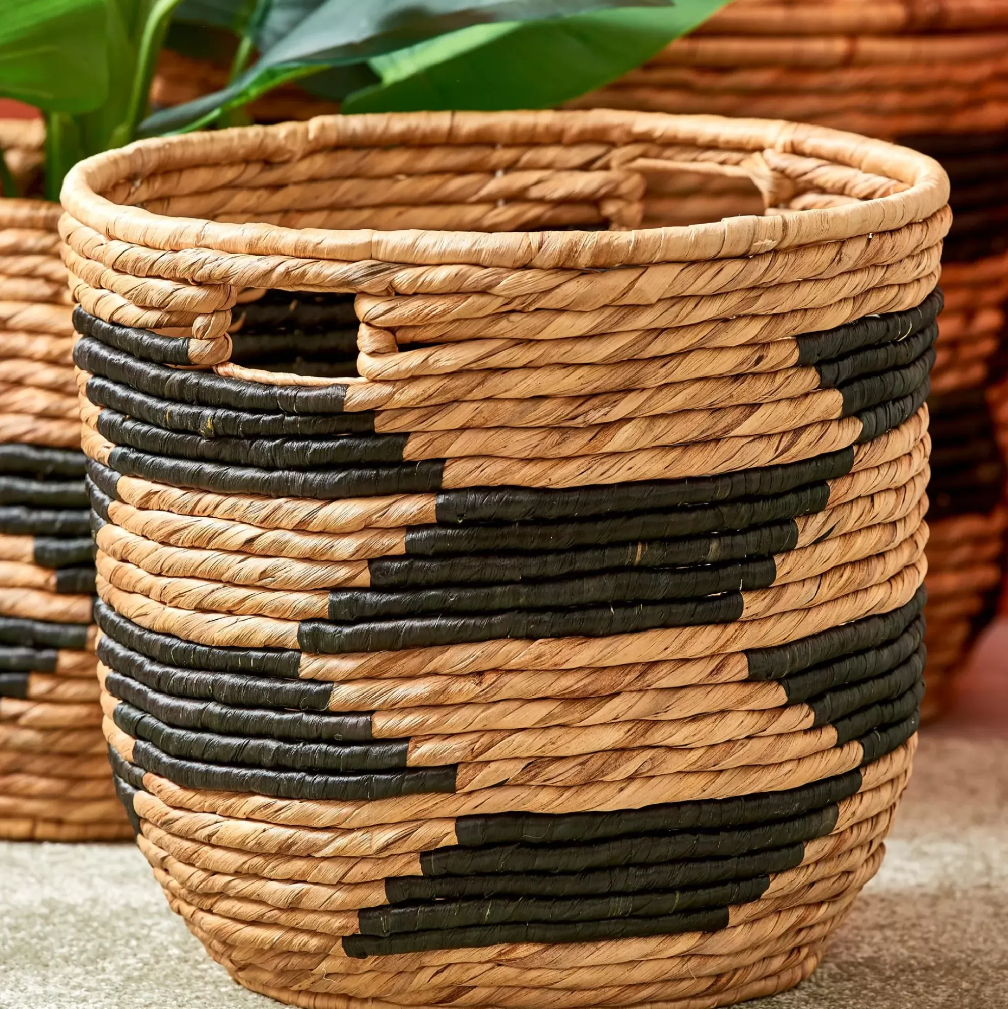 CASA Guatemala Cesta Negro, Natural Cheap