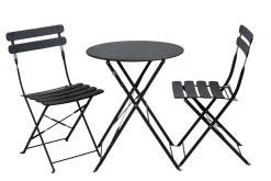 CASA Imperial Conjunto Bistro Redondo Negro Outlet