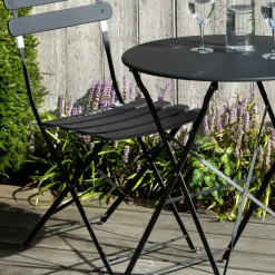 CASA Imperial Conjunto Bistro Redondo Negro Outlet