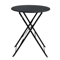 CASA Imperial Mesa Plegable Redondo Negro Store