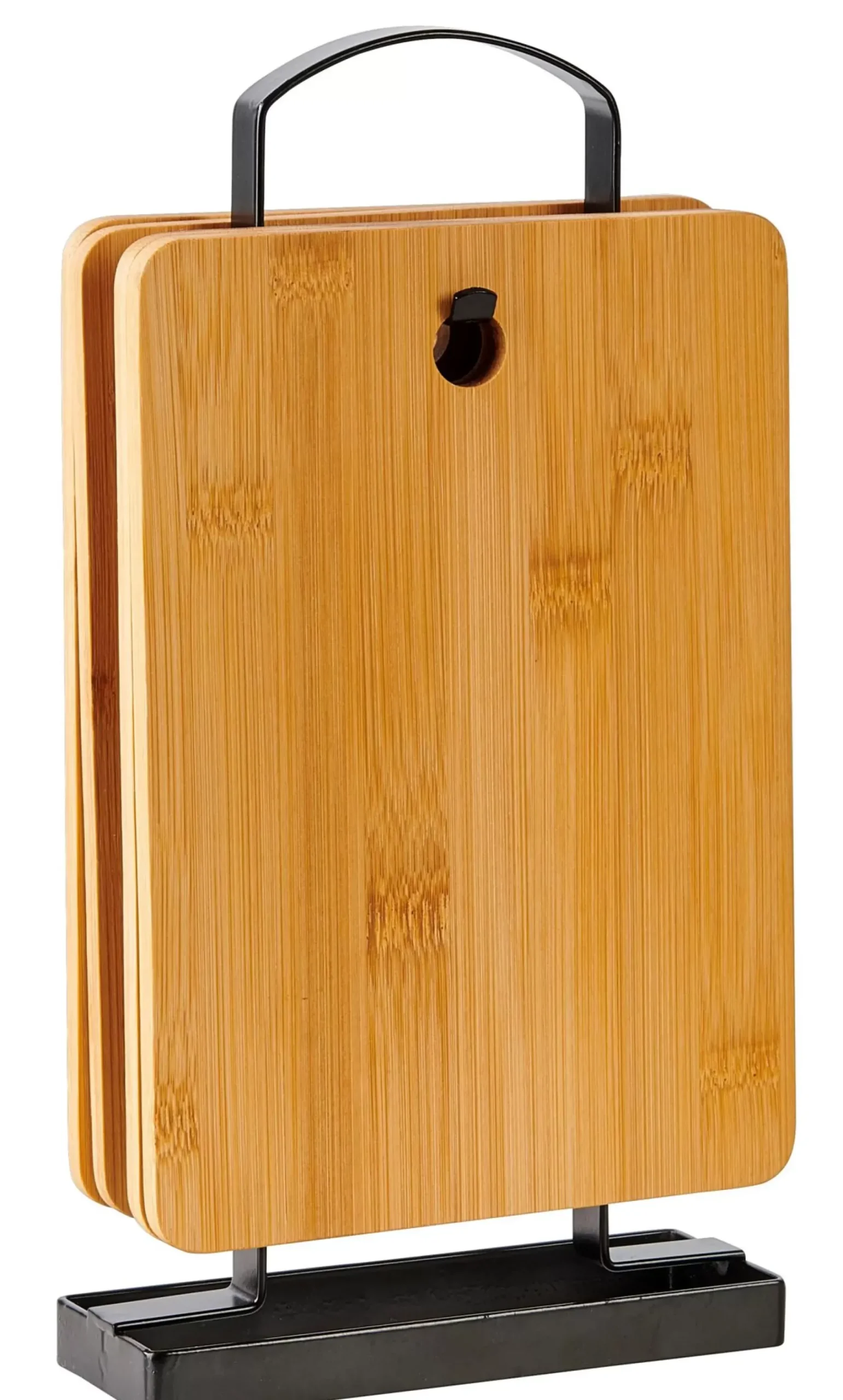 CASA Industria Tablas De Pan Con Soporte Negro, Natural Fashion