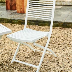 CASA Jesse Silla Plegable Blanco, Beis Discount