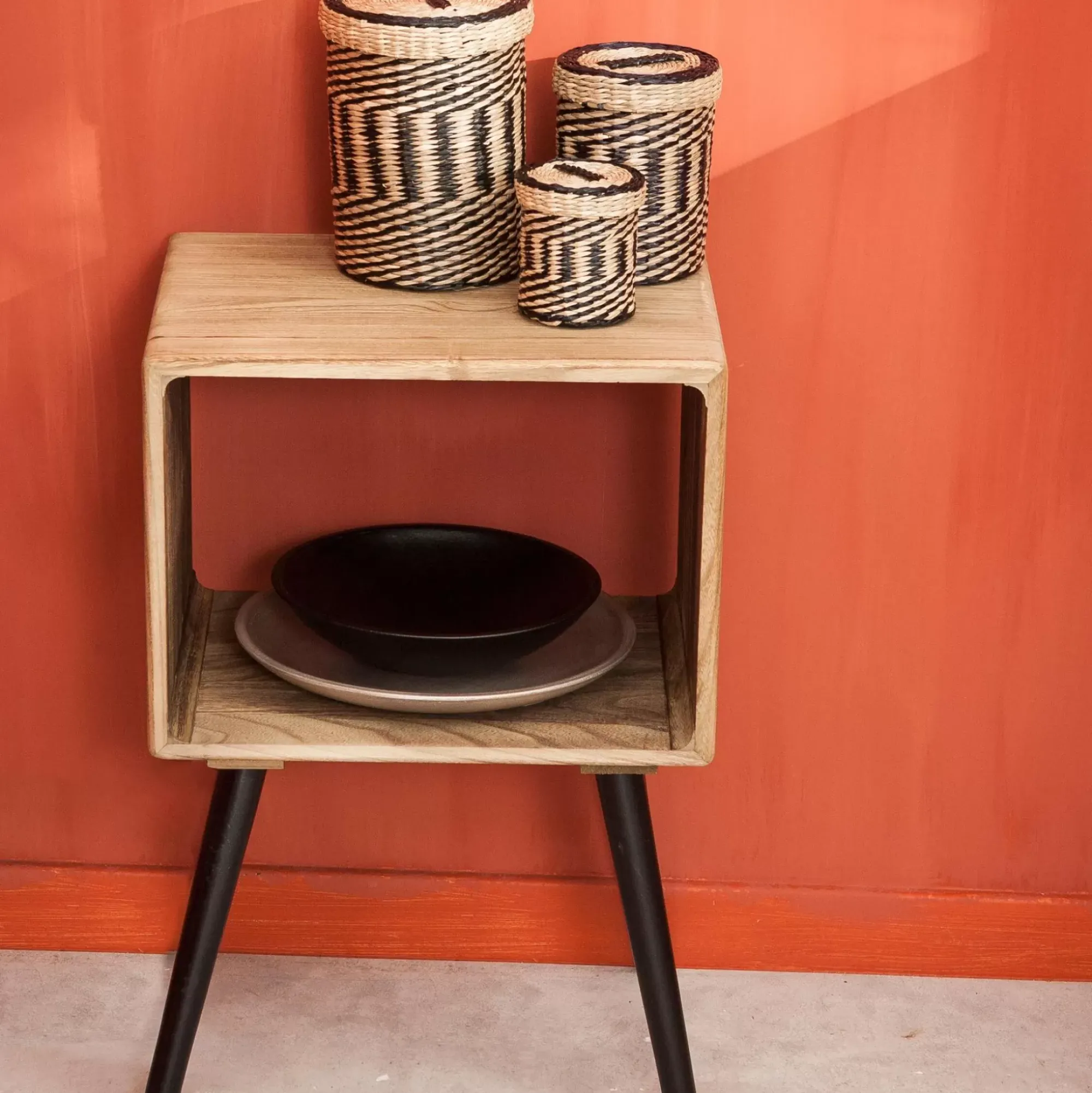 CASA Kansas Mesilla De Noche Negro, Natural New