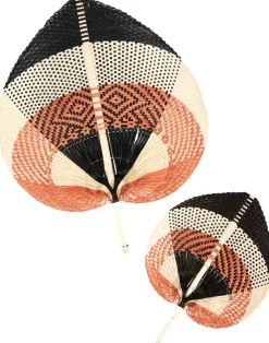CASA Lanka Abanico Negro, Marron, Natural Flash Sale