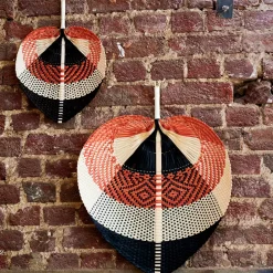 CASA Lanka Abanico Negro, Marron, Natural Cheap