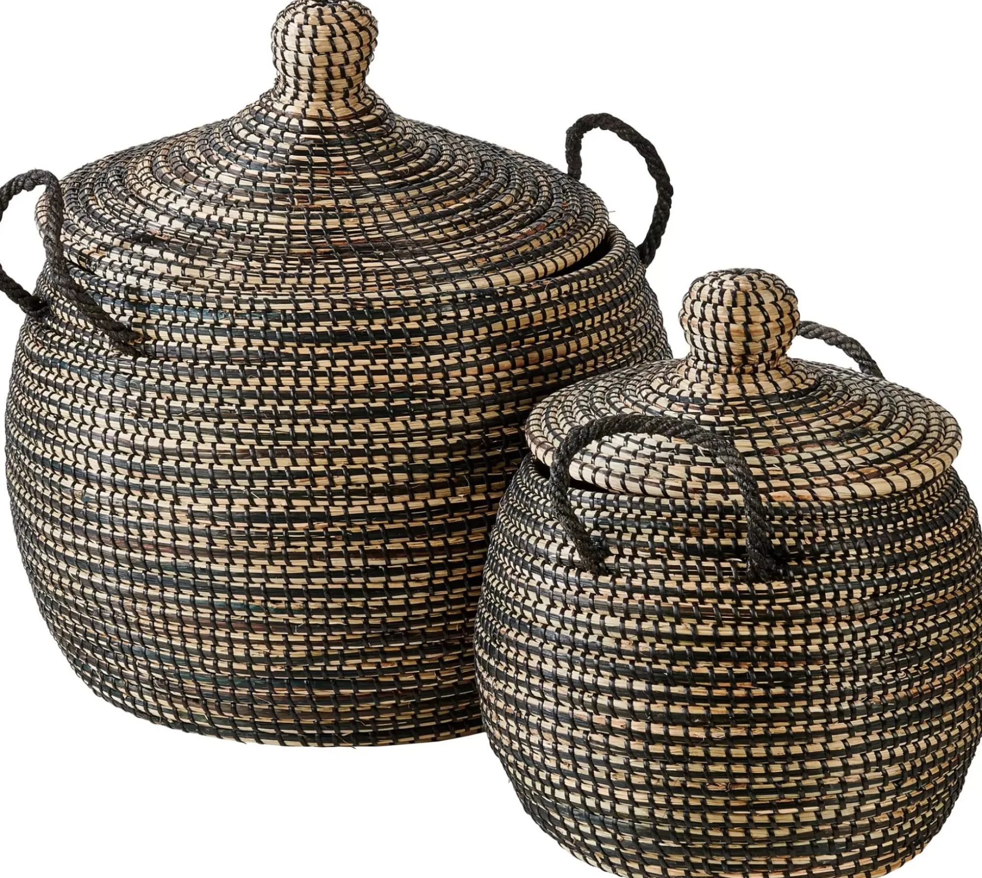 CASA Leo Cesta Lujo Negro, Natural Cheap