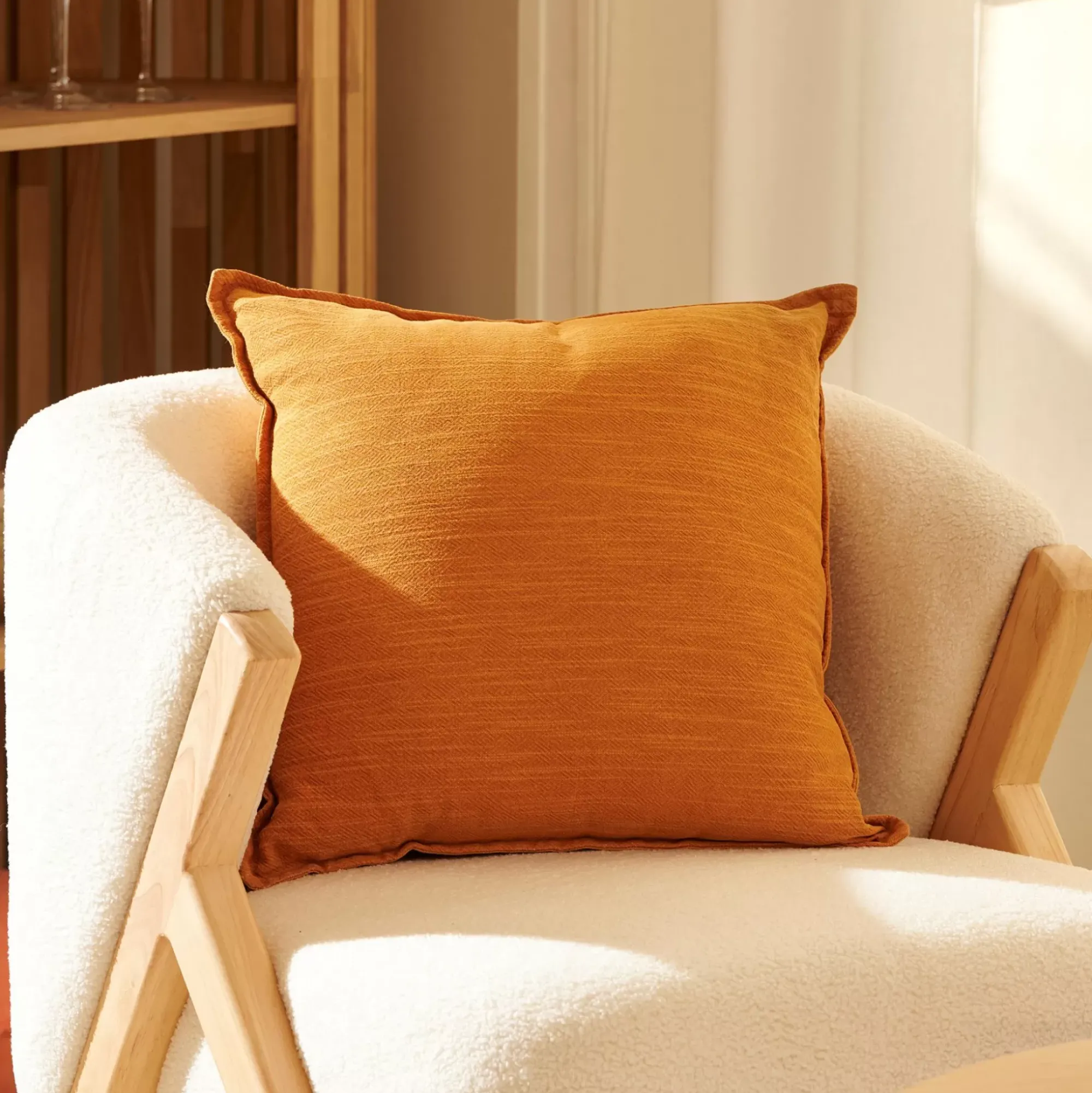 CASA Linne Cojin Marron Hot